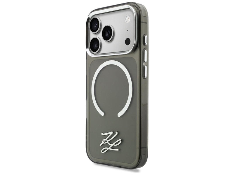 Karl Lagerfeld IML KL Script Logo MagSafe Case for iPhone 17 Pro Max - Black