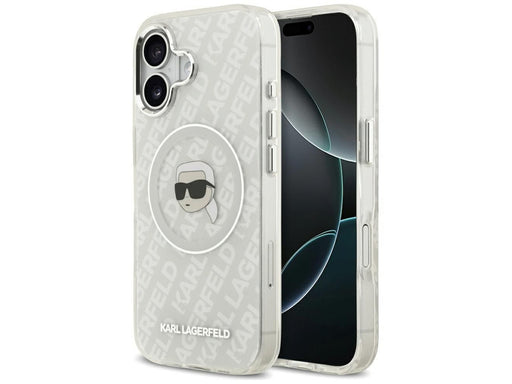 Karl Lagerfeld IML Karl Head Logo MagSafe iPhone 17 Case - Gray