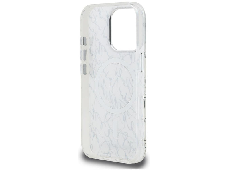 Karl Lagerfeld IML Karl Script Pattern MagSafe Case for iPhone 16 Pro Max - White