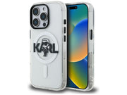 Karl Lagerfeld IML Karl Sketch Logo MagSafe Case for iPhone 16 Pro Max - Clear