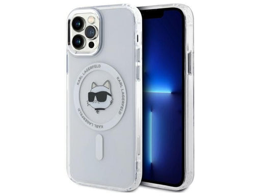 Karl Lagerfeld IML Metal Choupette Head MagSafe iPhone 12 Case - White