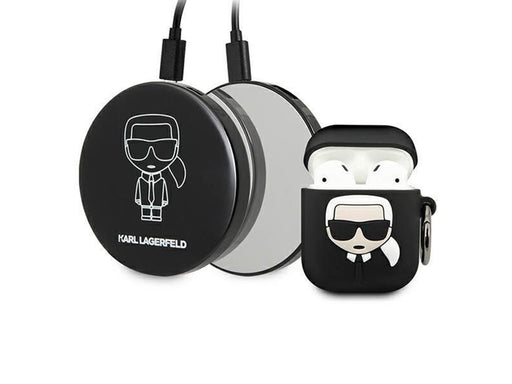 Karl Lagerfeld Ikonik Case for AirPods + Powerbank - Black - 2000 mAh