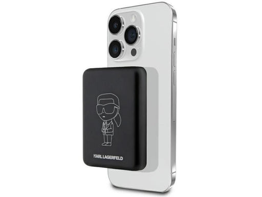 Karl Lagerfeld Ikonik MagSafe 5W 3000mAh Inductive Power Bank - Black - 3000 mAh