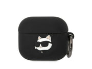 Karl Lagerfeld KLA3RUNCHK AirPods 3 cover black/black Silicone Choupette Head 3D