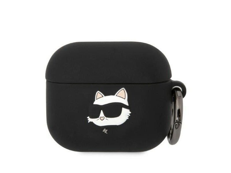 Karl Lagerfeld KLA3RUNCHK AirPods 3 cover black/black Silicone Choupette Head 3D
