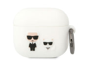 Karl Lagerfeld KLACA3SILKCW AirPods 3 cover white/white Silicone Karl & Choupette
