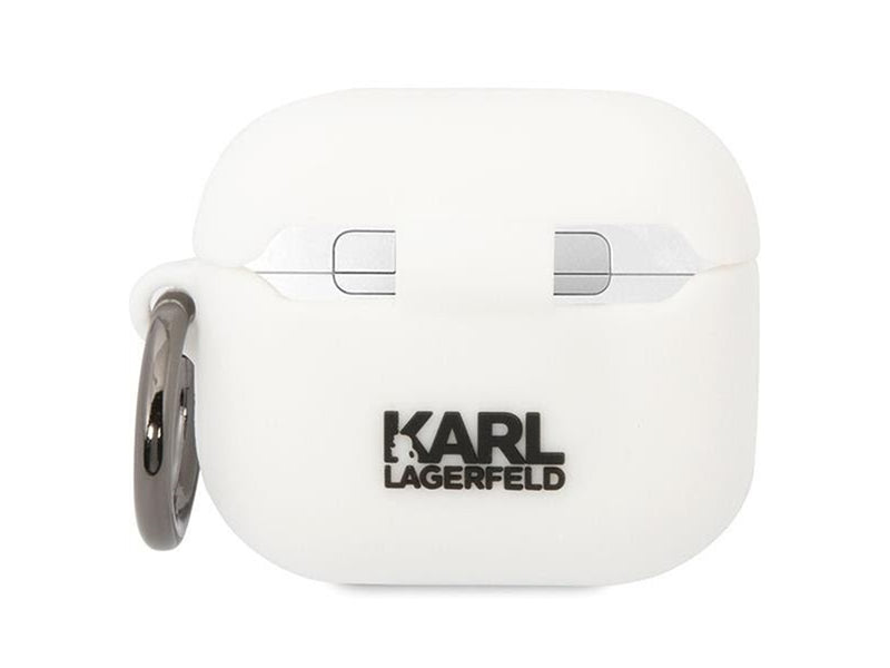 Karl Lagerfeld KLACA3SILKCW AirPods 3 cover white/white Silicone Karl & Choupette
