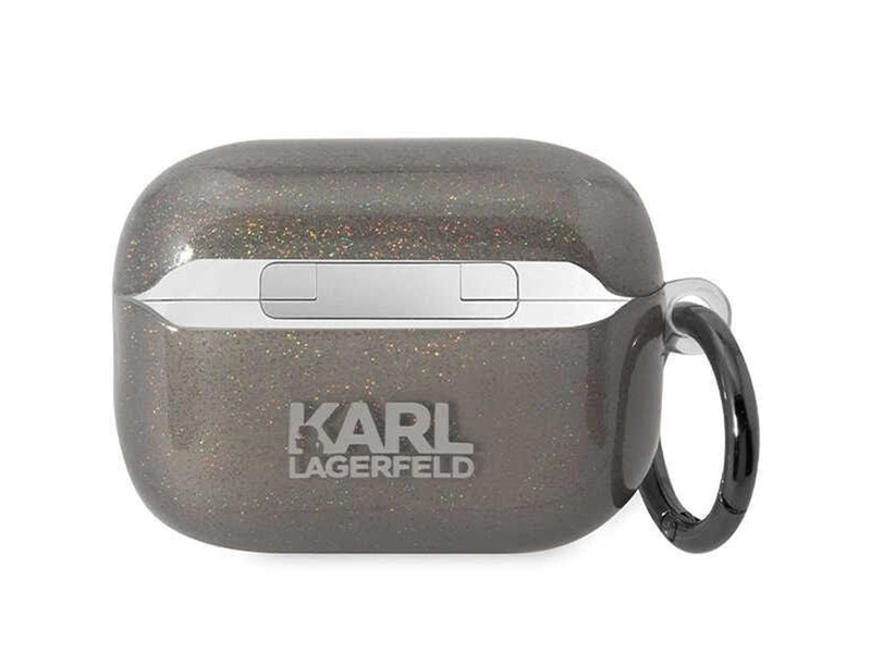 Karl Lagerfeld KLAP2HNKCTGK Airpods Pro 2 cover black/black Gliter Karl&Choupette