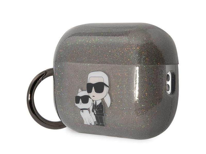 Karl Lagerfeld KLAP2HNKCTGK Airpods Pro 2 cover black/black Gliter Karl&Choupette