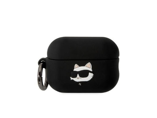 Karl Lagerfeld KLAP2RUNCHK AirPods Pro 2 cover black/black Silicone Choupette Head 3D