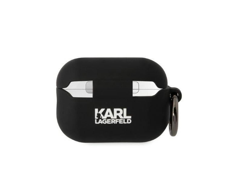 Karl Lagerfeld KLAP2RUNCHK AirPods Pro 2 cover black/black Silicone Choupette Head 3D