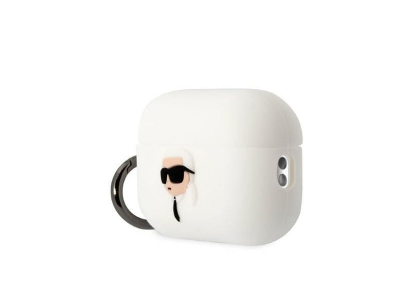 Karl Lagerfeld KLAP2RUNIKH AirPods Pro 2 cover white/white Silicone Karl Head 3D
