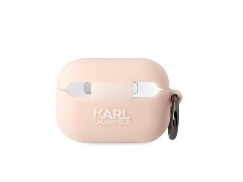 Karl Lagerfeld KLAP2RUNIKP AirPods Pro 2 cover pink/pink Silicone Karl Head 3D