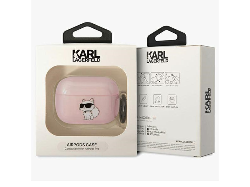 Karl Lagerfeld KLAPHNCHTCP Airpods Pro cover pink/pink Ikonik Choupette