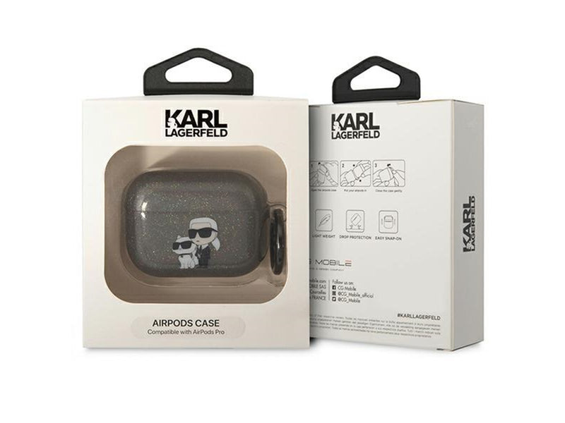 Karl Lagerfeld KLAPHNKCTGK Airpods Pro cover black/black Gliter Karl&Choupette