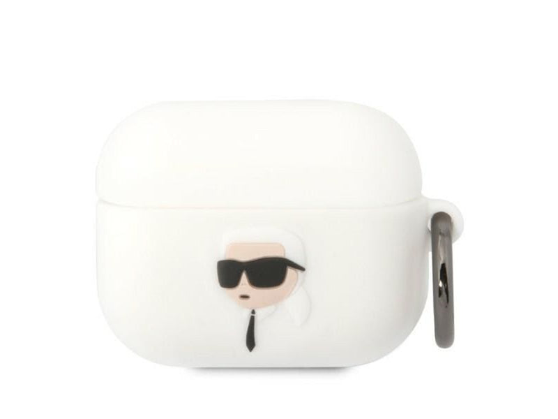 Karl Lagerfeld KLAPRUNIKH AirPods Pro cover white/white Silicone Karl Head 3D