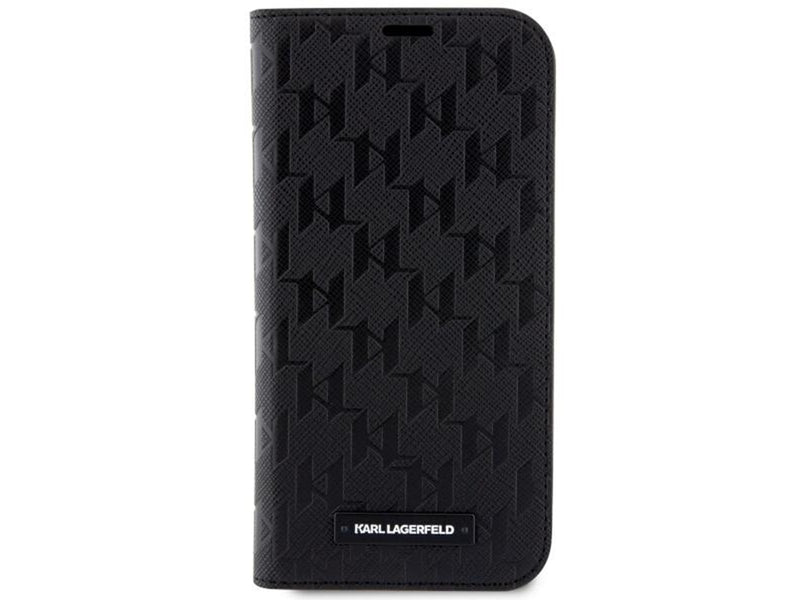 Karl Lagerfeld KLBKP14LSAKLHPK iPhone 14 Pro 6.1" bookcase black/black Saffiano Monogram