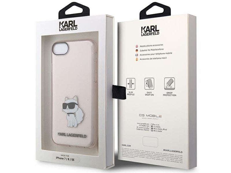 Karl Lagerfeld KLHCI8HNCHTCP iPhone 7/8/ SE 2020 / SE 2022 pink/pink hardcase Ikonik Choupette