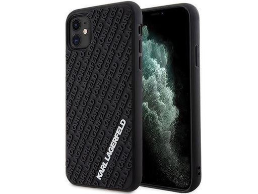 Karl Lagerfeld KLHCN613DMKRLK iPhone 11 / Xr 6.1" black/black hardcase 3D Rubber Multi Logo