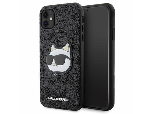Karl Lagerfeld KLHCN61G2CPK iPhone 11 / Xr 6.1" black/black hardcase Glitter Choupette Patch