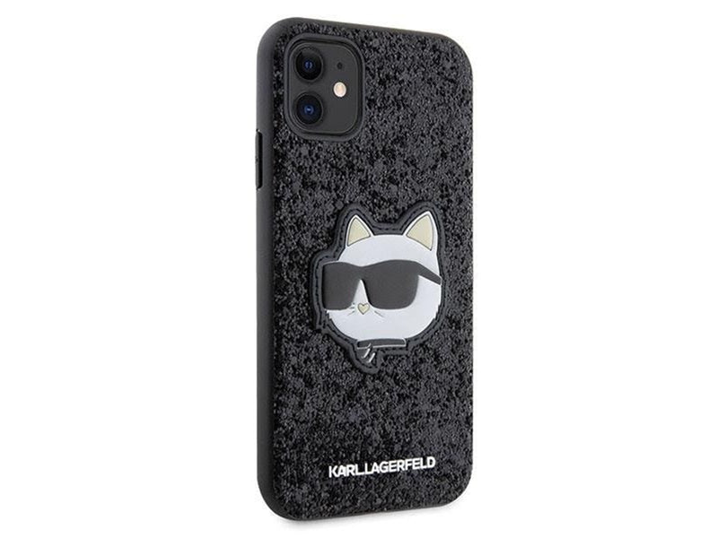 Karl Lagerfeld KLHCN61G2CPK iPhone 11 / Xr 6.1" black/black hardcase Glitter Choupette Patch
