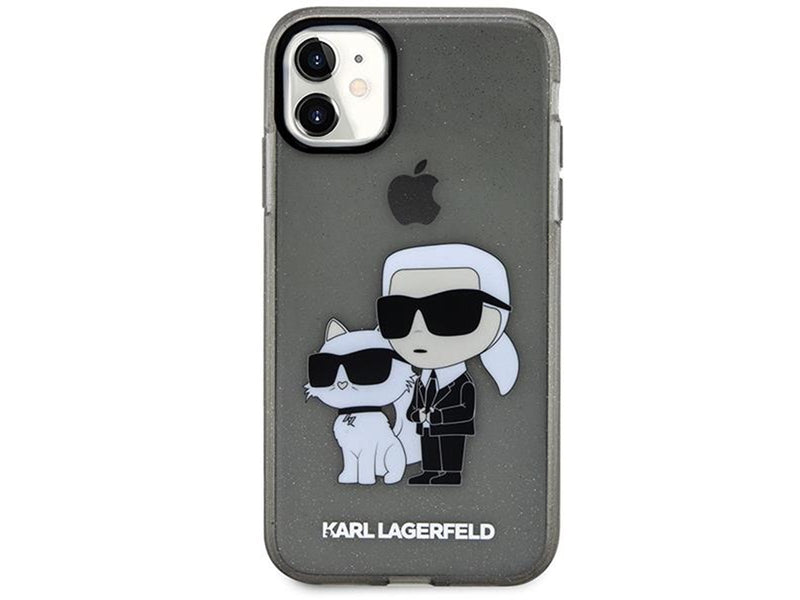 Karl Lagerfeld KLHCN61HNKCTGK iPhone 11 / Xr 6.1" black/black hardcase Gliter Karl&Choupette