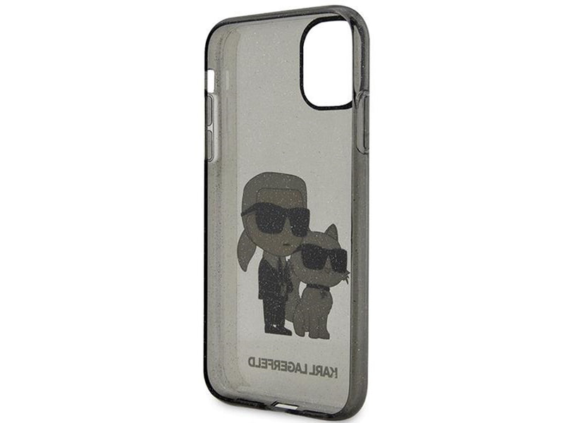 Karl Lagerfeld KLHCN61HNKCTGK iPhone 11 / Xr 6.1" black/black hardcase Gliter Karl&Choupette