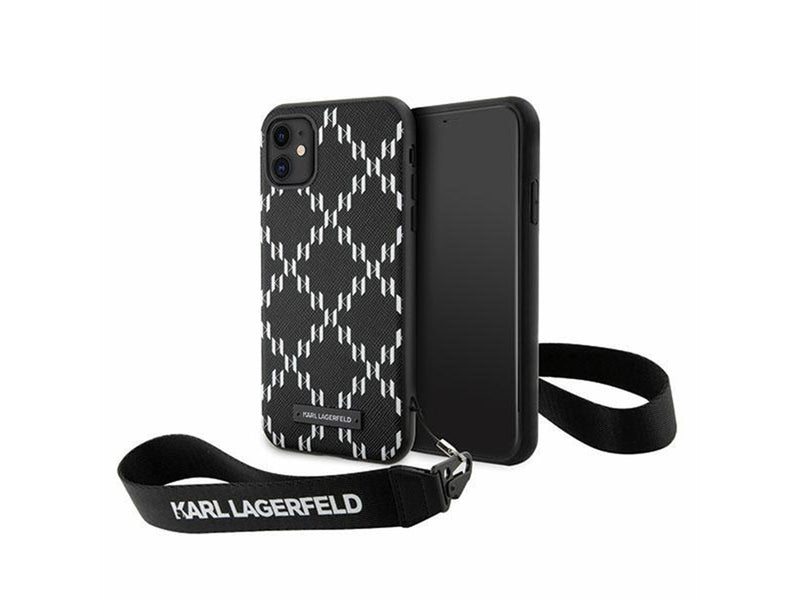 Karl Lagerfeld KLHCN61SAKLMBSK iPhone 11 / Xr 6.1" black/black hardcase Monogram Losange Saffiano