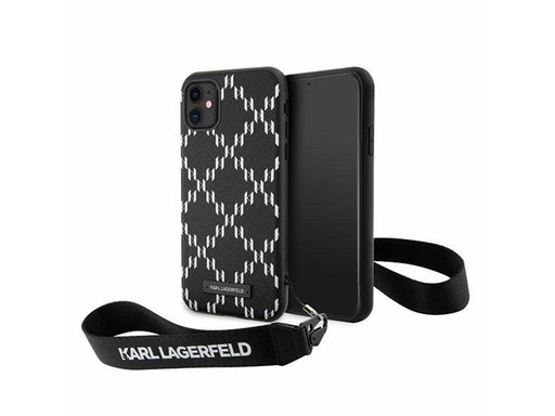 Karl Lagerfeld KLHCN61SAKLMBSK iPhone 11 / Xr 6.1" black/black hardcase Monogram Losange Saffiano