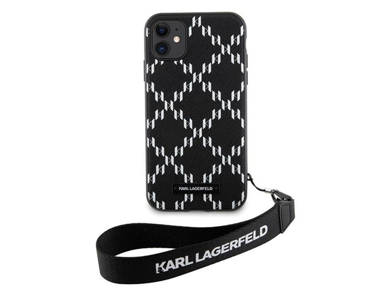 Karl Lagerfeld KLHCN61SAKLMBSK iPhone 11 / Xr 6.1" black/black hardcase Monogram Losange Saffiano