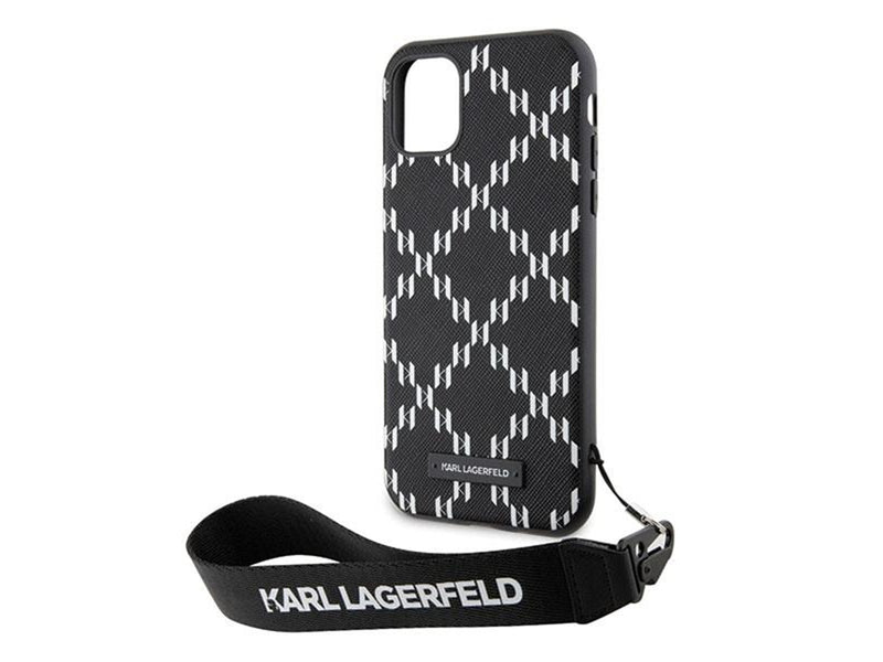 Karl Lagerfeld KLHCN61SAKLMBSK iPhone 11 / Xr 6.1" black/black hardcase Monogram Losange Saffiano