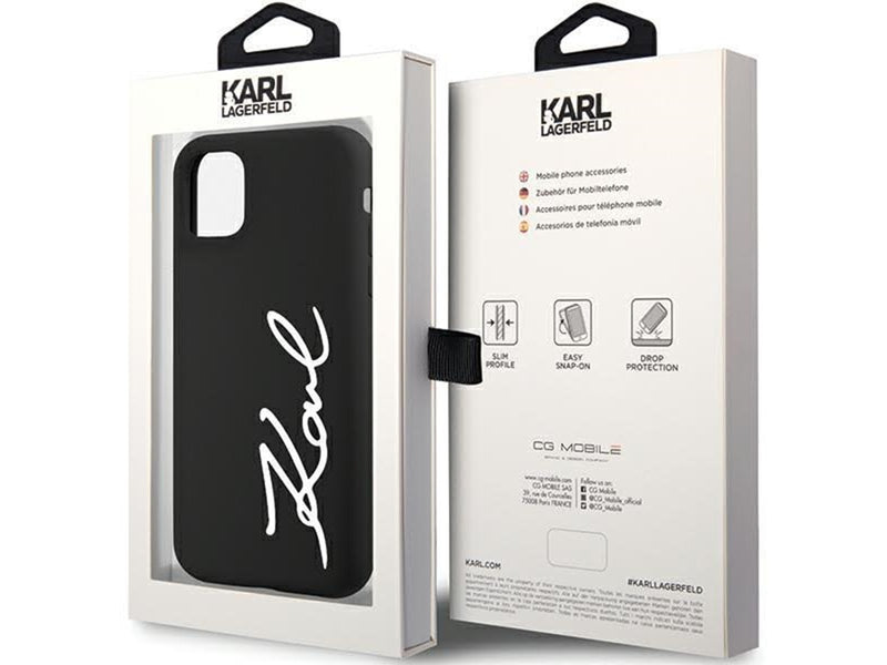 Karl Lagerfeld KLHCN61SKSVGK iPhone 11 / Xr 6.1" black/black hardcase Silicone Signature