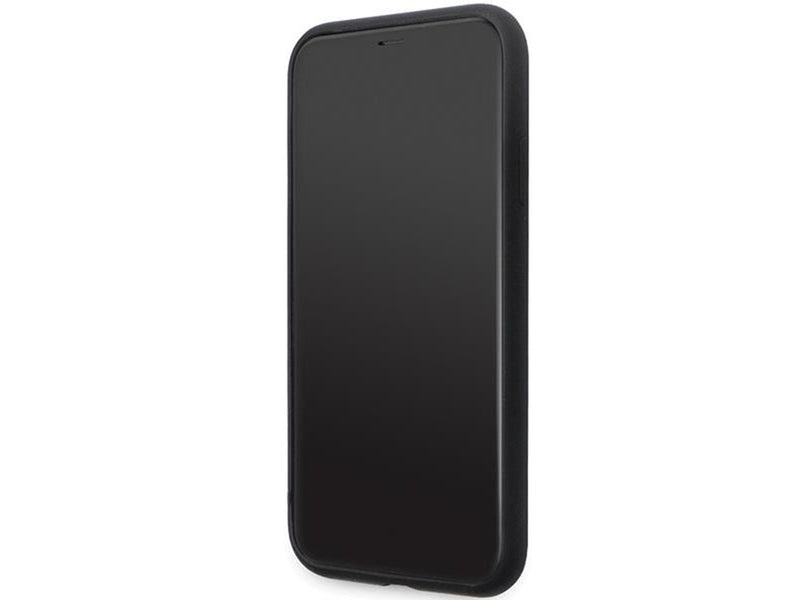 Karl Lagerfeld KLHCN61SMHKNPK case for iPhone 11 / Xr - black Silicone Ikonik Metal Pin