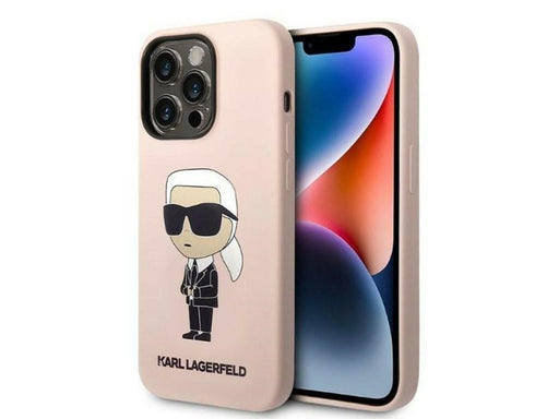 Karl Lagerfeld KLHCP14LSNIKBCP iPhone 14 Pro 6.1" hardcase pink/pink Silicone Ikonik