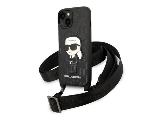 Karl Lagerfeld KLHCP14SSTKMK iPhone 14 6.1" black/black hardcase Monogram Ikonik Patch