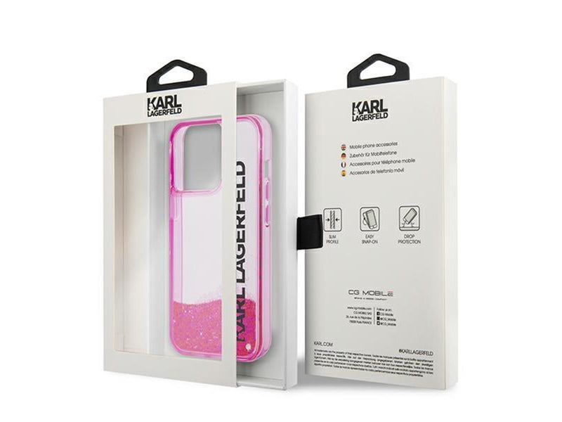 Karl Lagerfeld KLHCP14XLCKVF iPhone 14 Pro Max 6.7 "pink / pink hardcase Liquid Glitter Elong