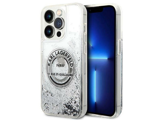 Karl Lagerfeld KLHCP14XLCRSGRS iPhone 14 Pro Max 6.7 "silver / silver hardcase Liquid Glitter RSG