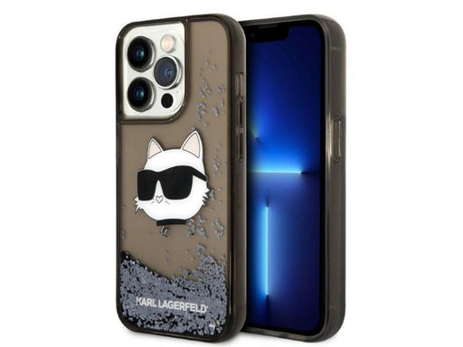 Karl Lagerfeld KLHCP14XLNCHCK iPhone 14 Pro Max 6.7" black/black hardcase Glitter Choupette Head