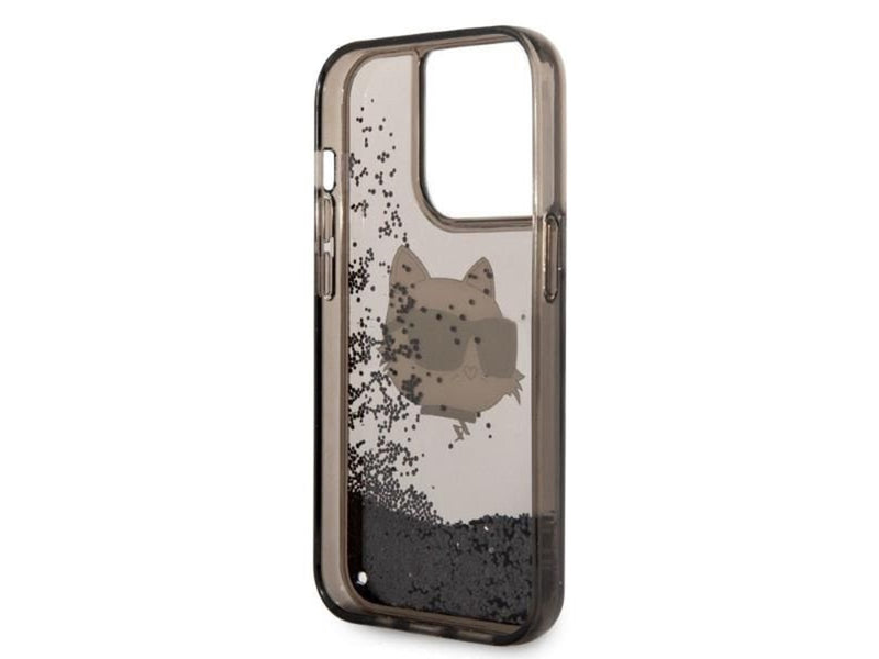 Karl Lagerfeld KLHCP14XLNCHCK iPhone 14 Pro Max 6.7" black/black hardcase Glitter Choupette Head