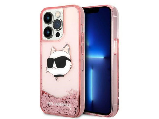 Karl Lagerfeld KLHCP14XLNCHCP iPhone 14 Pro Max 6.7" pink/pink hardcase Glitter Choupette Head