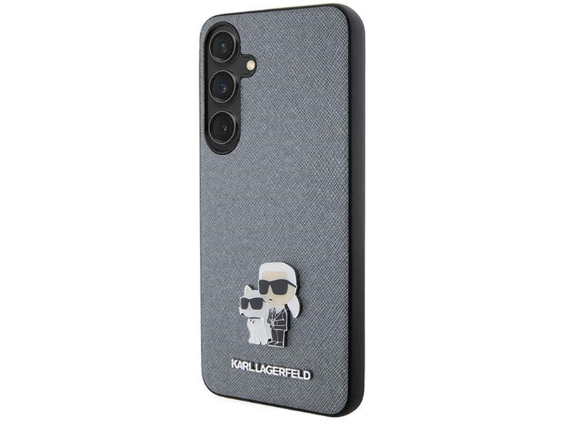 Karl Lagerfeld KLHCS24MPSAKCMPG S24+ S926 hardcase gray/gray Saffiano Karl & Choupette Metal Pin