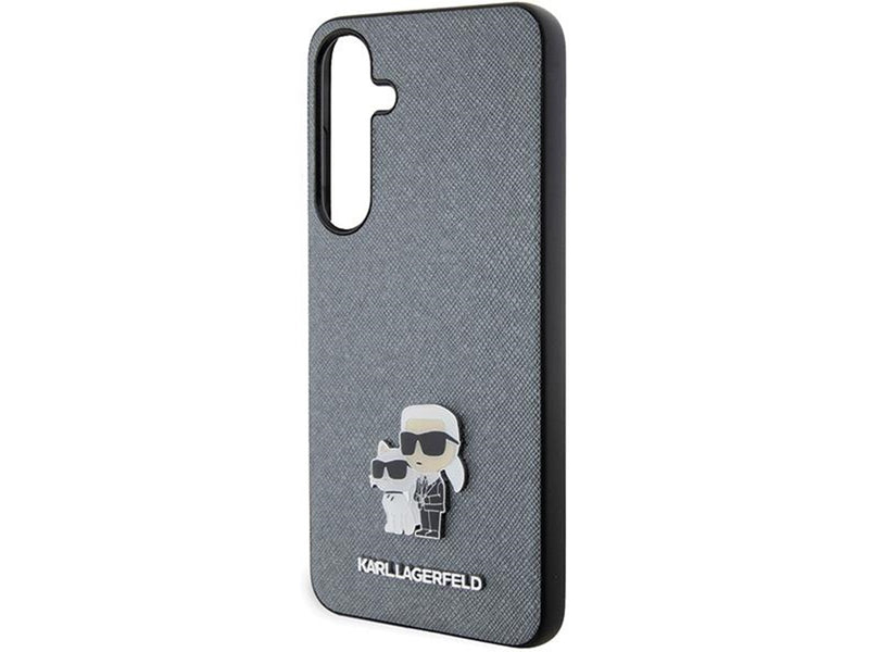 Karl Lagerfeld KLHCS24MPSAKCMPG S24+ S926 hardcase gray/gray Saffiano Karl & Choupette Metal Pin