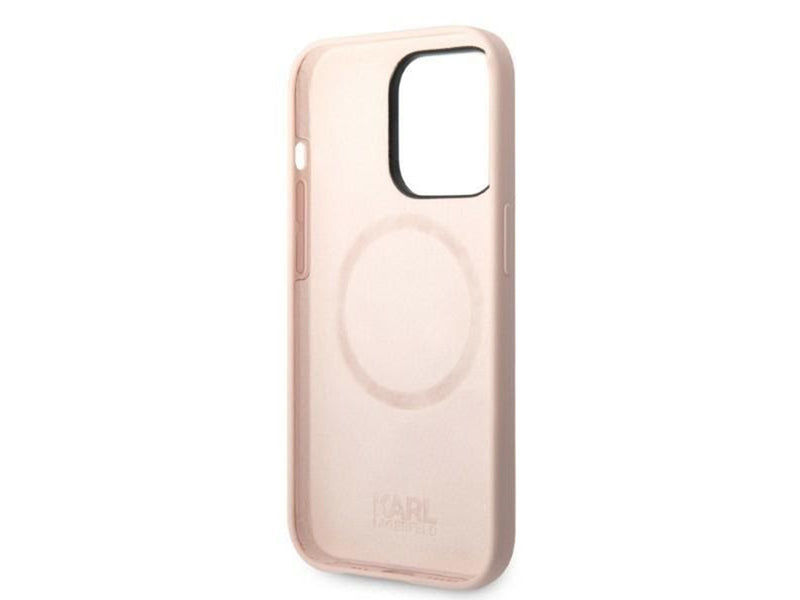 Karl Lagerfeld KLHMP14LSSKCI iPhone 14 Pro 6.1 "hardcase light pink / light pink Silicone Karl & Choupette Magsafe