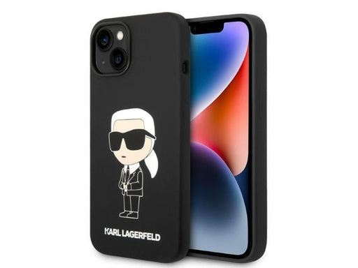 Karl Lagerfeld KLHMP14MSNIKBCK iPhone 14 Plus 6.7" hardcase black/black Silicone Ikonik Magsafe
