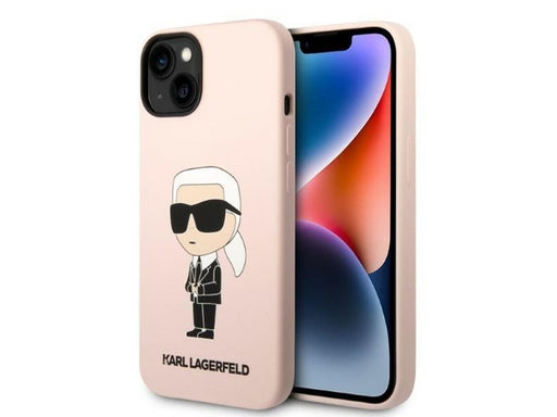 Karl Lagerfeld KLHMP14MSNIKBCP iPhone 14 Plus 6.7" hardcase pink/pink Silicone Ikonik Magsafe