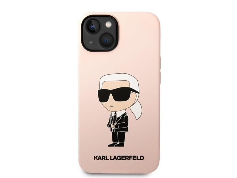 Karl Lagerfeld KLHMP14MSNIKBCP iPhone 14 Plus 6.7" hardcase pink/pink Silicone Ikonik Magsafe
