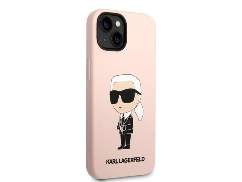 Karl Lagerfeld KLHMP14MSNIKBCP iPhone 14 Plus 6.7" hardcase pink/pink Silicone Ikonik Magsafe