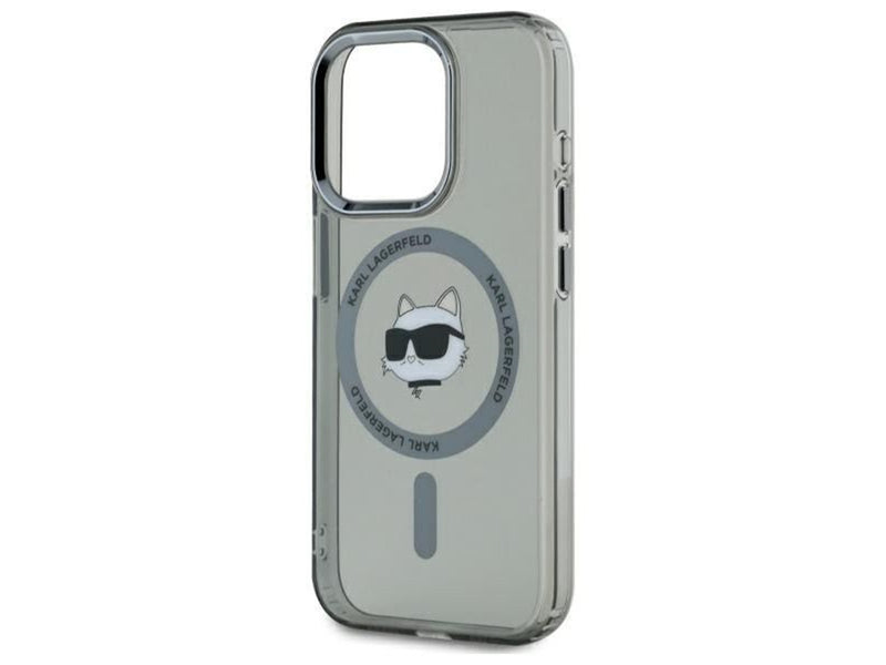 Karl Lagerfeld KLHMP15LHLSCHK iPhone 15 Pro 6.1" black/black hardcase IML Metal Choupette Head MagSafe