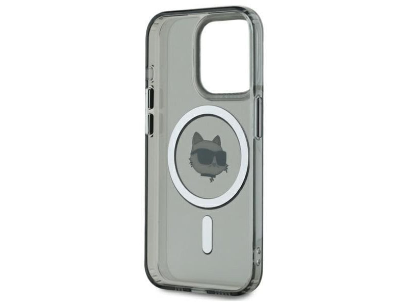 Karl Lagerfeld KLHMP15LHLSCHK iPhone 15 Pro 6.1" black/black hardcase IML Metal Choupette Head MagSafe