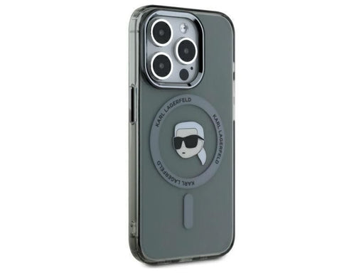 Karl Lagerfeld KLHMP15LHLSKIK iPhone 15 Pro 6.1" black/black hardcase IML Metal Karl Head MagSafe